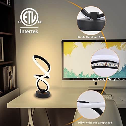 Aialun Modern Spiral Rgb Table Lamps Set Of 2, Unique Led Dimmable Bedside Touch Nightstand Lights, 10 Modes Cool Desk Lamp Gifts For Bedroom Living Room Office House Decor #TOP4