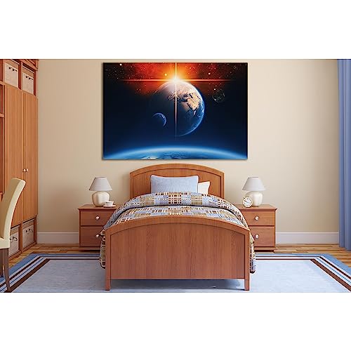 Impression sur toile Planets Outer Space ZELLART tableau astronomie 140x90cm