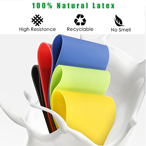 Resistance Bands Set, 5Pcs Exercise Elastic Bands For Legs Glutes Arms, Skin-Friendly Resistance Fitness Exercise Loop Bands For Gym Home Workout Yoga Pilates With Carry Bag And Instruction Guide #TOP3