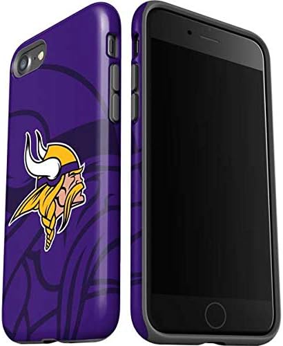 Skinit Pro Phone Case Compatible with iPhone SE (2nd & 3rd Gen) - Officially Licensed NFL Minnesota Vikings Double Vision Design