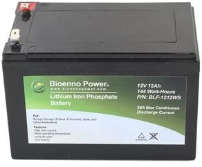 Bioenno Power 12V, 12Ah LFP Battery (ABS, BLF-1212WS)