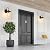 Outdoor Wall Sconce, Exterior Waterproof Wall Light Fixture, Outside Porch Light with Bubble Glass Shade, Matte Black Outdoor Wall Lantern for Patio, Garage, entryway, 2-Pack