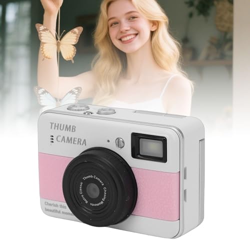 Mini caméra porte-clés 4K rétro rose avec écran rabattable - 6