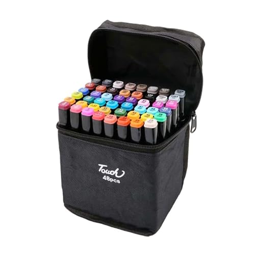 Begadol | Marcadores Doble Punta Plumones Punta Pincel Kit 48 colores