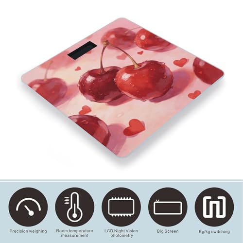 Báscula digital para baño con pantalla LED y vidrio templado miniatura 3
