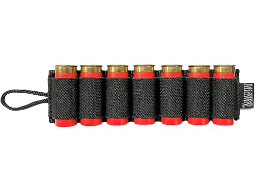 MidwayUSA Shotgun Card with Adhesive Hook & Loop Attachment 7-Round Black