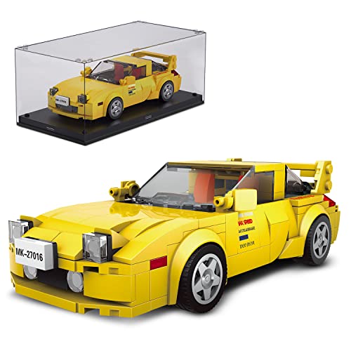 Mould King Technik 27016 Speed Champion RX-7 Racing Car Building Blocks Kit with Acrylic Display Case for Collecting (329 Pieces)