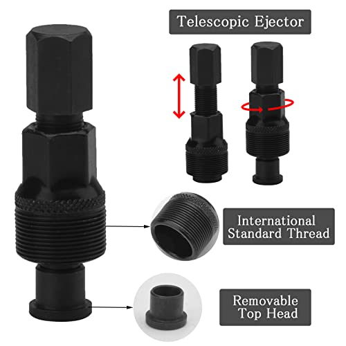 TNSLAND Bottom Bracket Tool Bicycle Crank Puller Bicycle Crank Puller Square Black Crank Remover Steel Freewheel Removal Tool for Cycling Repair Maintenance - Image 4