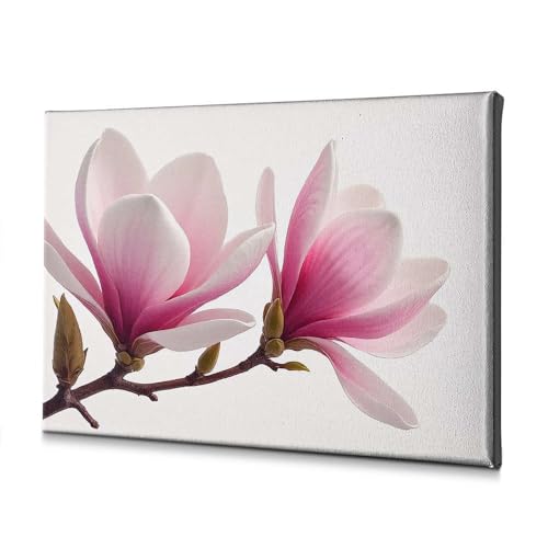 Toile magnolia de qualité supérieure, tableau fleurs épanouies chic