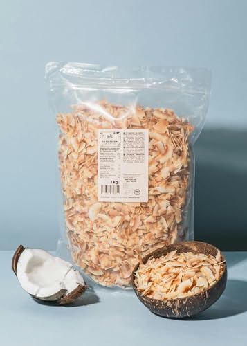 KoRo - Bio Kokoschips geröstet 1 KG - Vorteilspack - 100 % Natur Ohne Zusätze