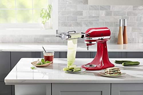 KitchenAid Vegetable Sheet Cutter Attachment with Noodle Blade Red, KSM2SCA - image 4