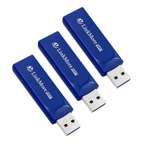 Clé USB 3.2 64 GB lot de 3 clé USB 3.0 stockage externe pour PC portable