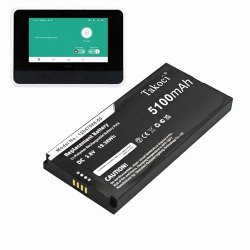 Youejoeq Replacement Battery for Viv‘int Smart Hub Control Panel,VS-SH2000-C00,Fits PN.12047088-00,10-600013-001 5100mAh