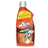 Mr Muscle Drain Unblocker, Sink & Drain Cleaner (500ml) Fast Acting Heavy Duty Drain Gel, Dissolves Clogs, Works 3x Better Than Bleach, Safe for All Pipes