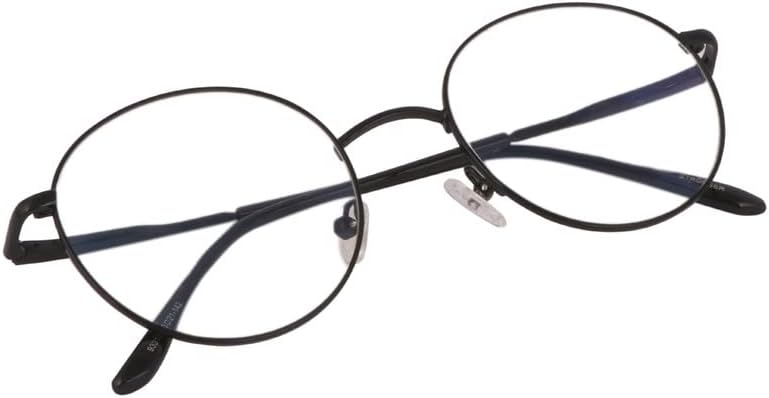 Optify Oval Blue Cut Computer Glasses for Eye Protection | UV Protection Specs for Men & Women | Metal Frames & Blue Cut Lenses (50 MM)