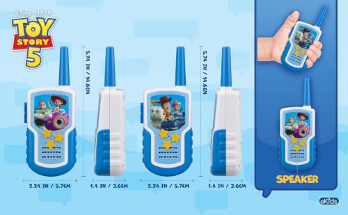 Image of ekids Toy Walkie Talkies for Kids, Static Free Extended Range Indoor and Outdoor Toys (Toy Story 5)