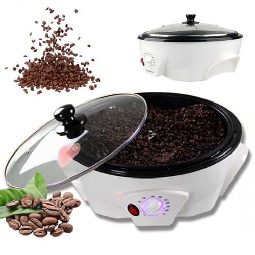 Naturalpowev Macchina per tostare Il caffè, tostatrice per caffè per Uso Domestico, Regolazione della Temperatura da 0 a 240 ℃, tostatrice elettrica per Chicchi di caffè da 800 g per Bar/casa