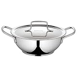 Multipurpose stainless steel cookware for cooking your favourite soup and curried vegetables SS 304 Food Grade Stainless Steel for safe and healthy cooking on gas, hot plate and Induction Uniform heating due to Impact bonded bottom Energy Efficient t...