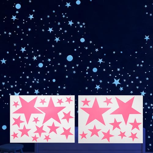 Adhesivos luminiscentes MECCANIXITY 27 piezas color rosa