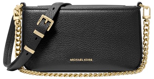 Michael Kors Bryant Bolsa transversal conversível pequena, Ferragens douradas/pretas, One Size