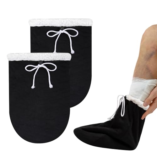 WEESTAAMO Funda de yeso para calcetines, calcetín protector de dedos con cordón ajustable, calcetines fundidos, calcetines de yeso cálido para pies