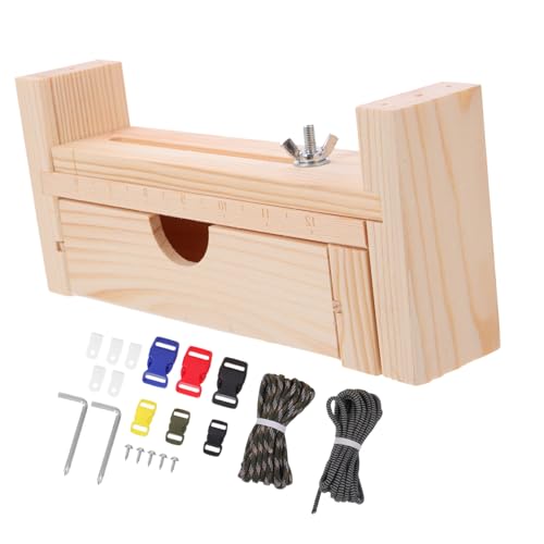 KALLORY Knitted Bracelets 1 Set Wooden Frame Knitting Rack Knitting Machine Accessory Kit