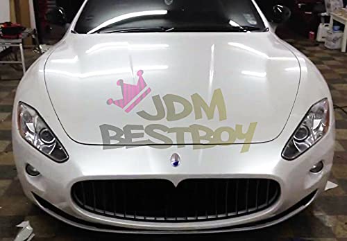 Free Tool Kit Gloss Pearl White To White Car Vinyl Wrap Self Adhesive Sticker Decal Sheet With Air Release Channel 36"X60" (3Ftx5Ft) #TOP4