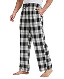 TTZ 34/36 Inseam Mens Tall Pajama Pants 100% Cotton Pj Lounge Sleep Pants for Tall Men