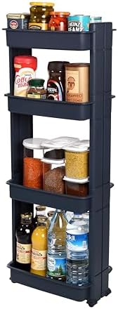 Çok Amaçlı Tekerlekli Raf Banyo Rafı Mutfak Rafı MR-04 - Görsel 2