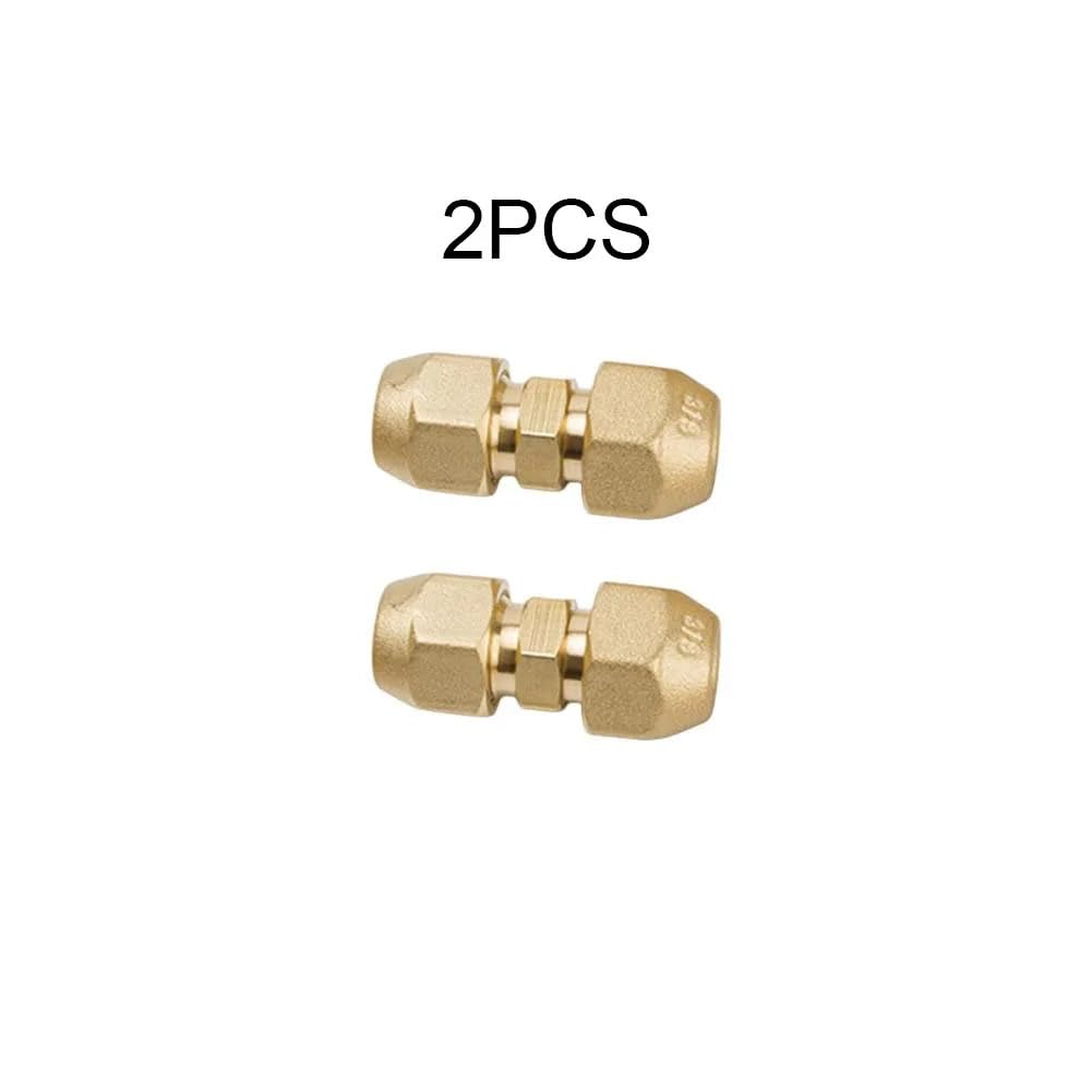 Acoplador de unión de tubo 2 juntas de tubería cobre, junta abocardada conexión rápida 5/8 pulgadas, conector extensión CA 1/2 pulgada(1/2inch)