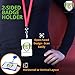 Specialist ID Black Dual Card ID Badge Holder - Holds 2 Cards - Rigid Hard Plastic - Double Sided Card Holder for Horizontal or Vertical Badges - Open Face Design