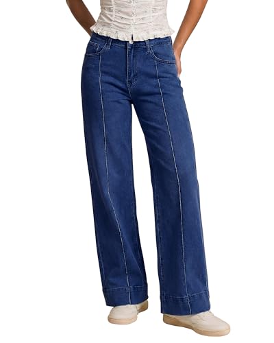 luvamia High Waisted Jeans for Women Blue Pants Women Womens Wide