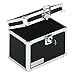 Vaultz VZ01171 Locking Index Card File with Flip Top Holds 450 4 x 6 Cards, Black