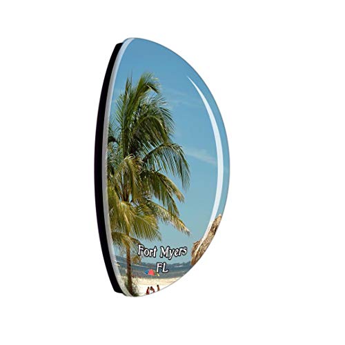 Imán de viaje cristal 3D Fort Myers Beach Florida USA miniatura 2