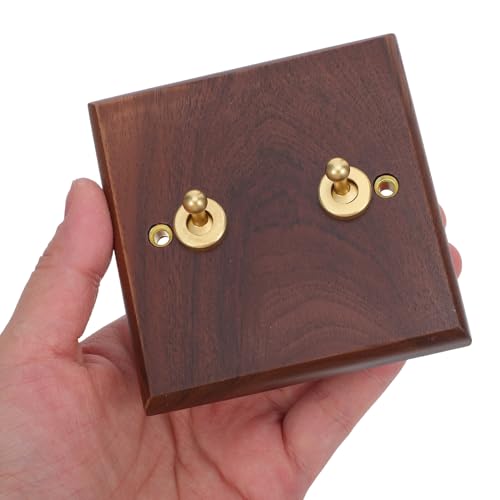 Interruptor de palanca de madera marrón para salones y dormitorios 5