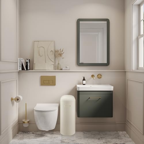Bote de basura automático GarveeHome 13 gal Blanco crema miniatura 5