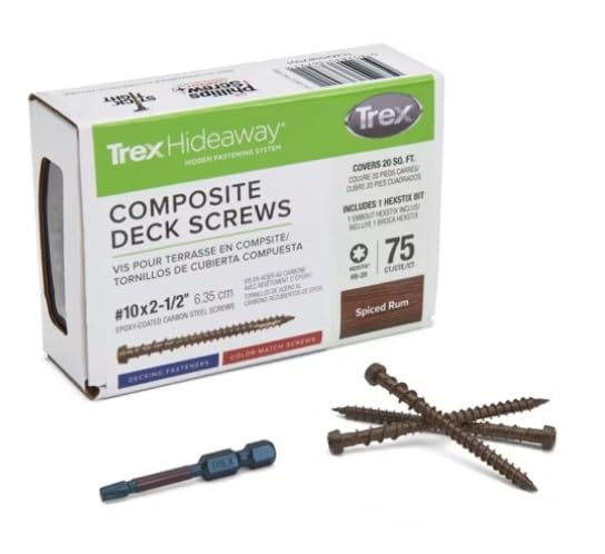 Trex Color Match Deck Screws 2-1/2" 75ct (Beach Dune/Jasper/Golden Hour)