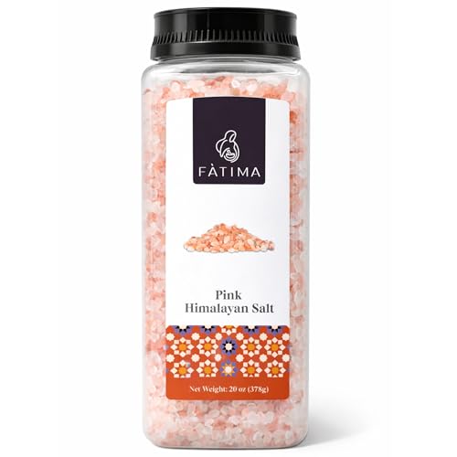 Fàtima Pink Himalayan Salt | 100% Pure & Mineral-Rich Coarse Himalayan Pink Salt Crystals | Natural, Non-GMO, Fine Grain for Grinder Refill, Cooking, Seasoning & Table Use | 20 Oz