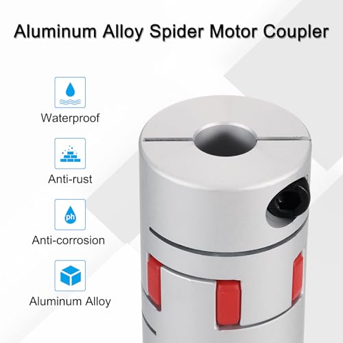 QUARKZMAN Flexible Wellenkupplung 14mm bis 19mm Aluminium Pflaumekupplung L66 x D40mm Klauenkupplung Spinne Wellenverbinder für 3D Drucker DIY CNC Maschine Schrittmotor