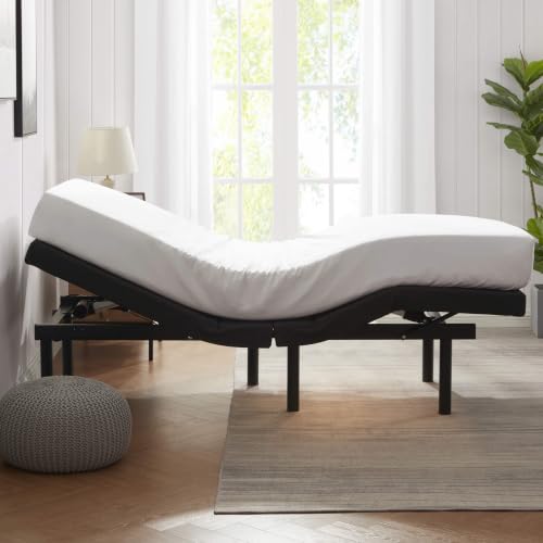 Image of Nestl S1000 King Adjustable Bed Frame, King Adjustable Bed Base with Wireless Remote, Head and Foot Incline, Zero Gravity, Anti Snore, Zero Clearance, Okin Motors