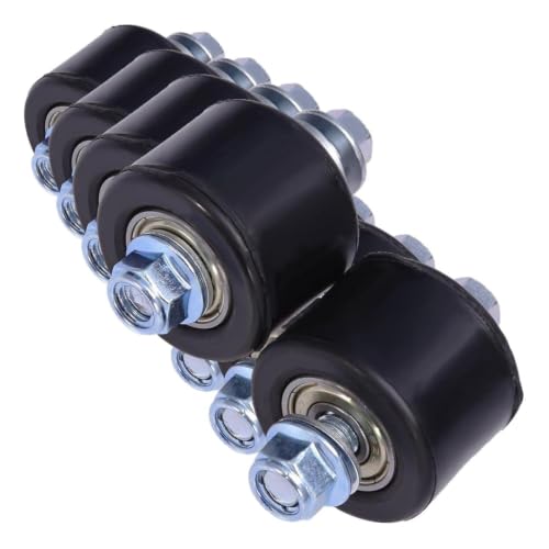 Image of Saihisday Black Lower Chain Roller Guide Set Replacement for Yamaha YFZ 350 Banshee 1987-2006 Inner Diameter 8mm /0.31in Outside Diameter 35mm /1.37inch (Pack of 4)