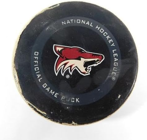 2019 Arizona Coyotes vs. Los Angeles Kings Game Used Puck 9-17-19#AA0038973 - NHL Unsigned Game Used Pucks