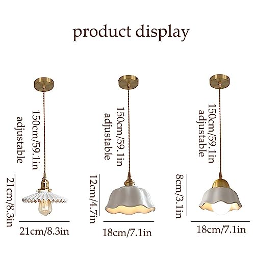 Lámpara colgante E26 vintage de cerámica para iluminar tu dormitorio 3