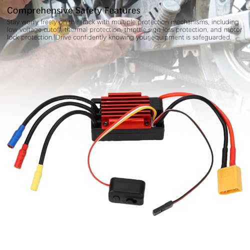 ESC impermeable 35A brushless compatible con coche RC escala 1/18 NiMH 3