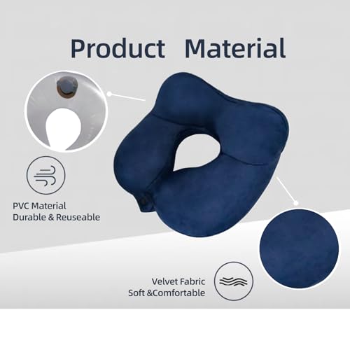 Almohada Inflable de Viaje Suave de Terciopelo miniatura 4