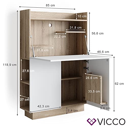 Vicco Armadio-scrivania Alena Scaffale per ufficio Scaffale per fascicoli Tavolo da pc Scrittoio