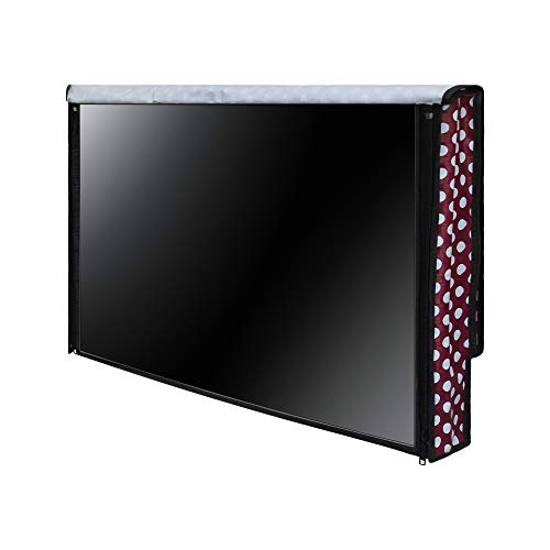 Image of DREAM CARE Double Use - Transparent & Printed Flap - 32 Inches LED TV Cover, Waterproof LED TV Cover for (LG, Samsung, Vu, Mi, Realme, TCL, Croma), SA46