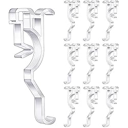 AMIJOUX 10 PCS Clips para Persianas de Ventana, Clip de Soporte de Retención de Cenefa de Canal Oculto de 2.5 pulg., Persianas de Plástico Transparente de Repuesto