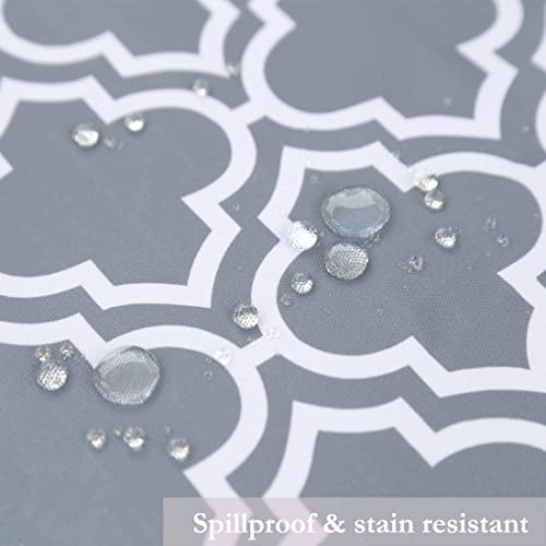 Eternal Beauty Rectangle Indoor & Outdoor Splashproof Tablecloth with Umbrella Hole and Zipper for Patio Garden Party and BBQ (132 x 178 cm - Image 2