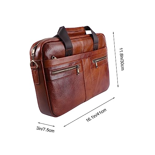 NUOBESTY Men's Business Briefcase and Shoulder Bag Large Capacity Handbag for Professionals Stylish Coffee Messenger Bag for Work and Travel4
